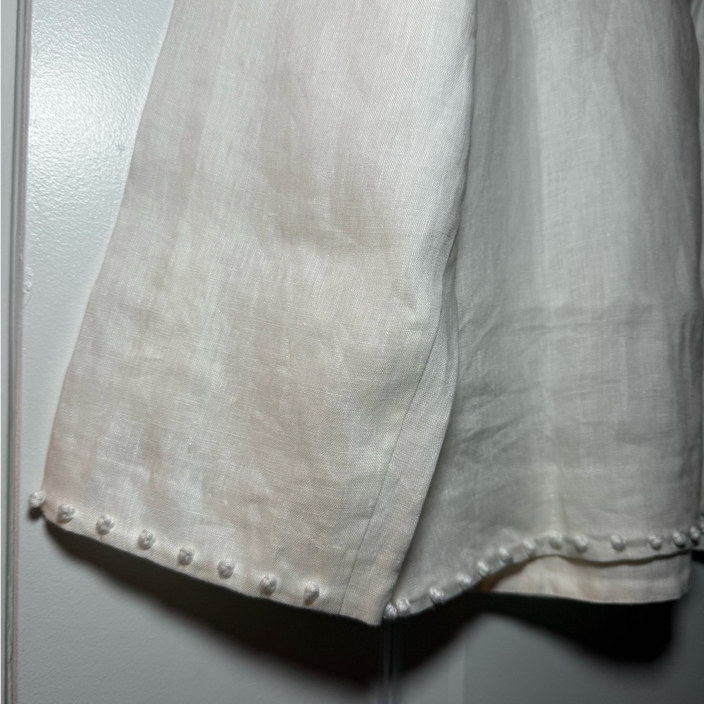 BRAND NEW J CREW white linen blouse women’s size 12 - Picture 6 of 13